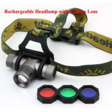 4 Color Beams 180 Lumens Rechargeable Headlamp for Hunting